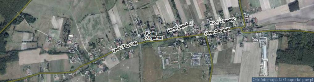 Zdjęcie satelitarne Konin Żagański ul.